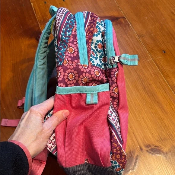 GARNET HILL KIDS Girls BoHo Floral Pink Backpack K-5 - Picture 4 of 10